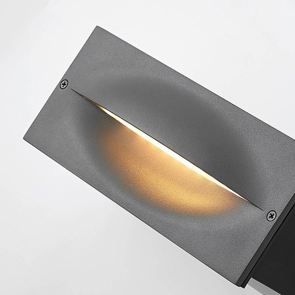Lucande LED Wandleuchte außen Zandro (Modern) in Schwarz aus Aluminium (1 flammig, ) - Wandeinbauleuchte für Außen Wandlampe Außenwand/Hauswand Haus Terrasse & Balkon