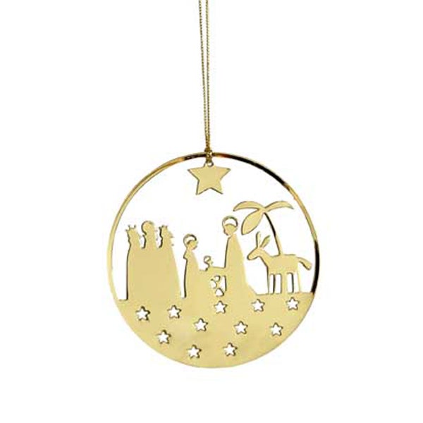 Gold Krippe Metall-Anhänger - Pluto Design