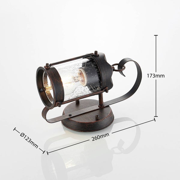 Lindby Wandleuchte außen Farly (Landhaus, Vintage Rustikal) in Braun aus Aluminium (1 flammig E27) - Außenwandleuchten Wandlampe Led Außenlampe Outdoor für Außenwand/Hauswand Haus