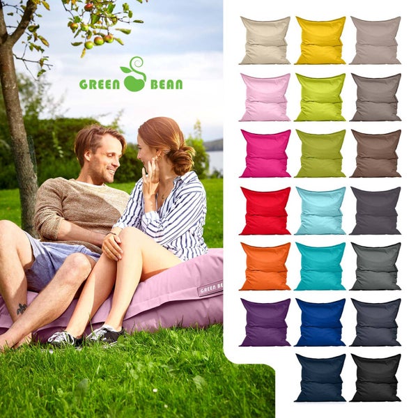 Green Bean Sitzsack XXL 140x180cm 380 Liter Kinder & Erwachsene Bean Bag EPS Perlen Füllung Riesensitzsack Groß Draußen Outdoor Liegekissen Waschbar Wetterfest Lounge Sitzkissen Bodenkissen Rosa