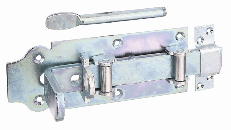 Überfalle mit Schließriegel aus verzinktem Stahl zur Sicherung von Türen und Toren