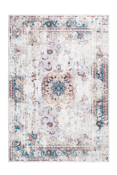 Flachflor Teppich Nebuluxe Multi / Braun Vintage-Design, Used-Look, Orientalisch 80 x 150 cm