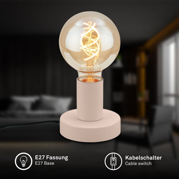 Tischlampe Tischleuchte Wohnzimmer Schlafzimmer Kabelschalter Flur Retro
