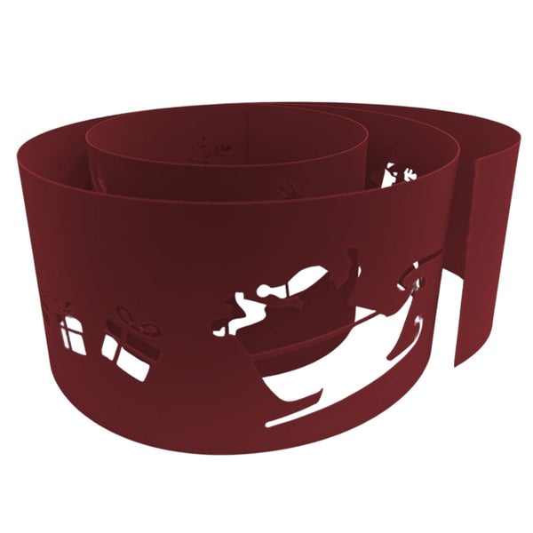 Weihnachtsbaumständer mit ausgeschnittenen Weihnachtsmotiven