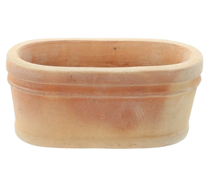 Ovaler Pflanzkübel aus Terrakotta