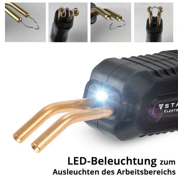 Heissmesser mit LED-Beleuchtung zur Ausleuchtung des Arbeitsbereichs