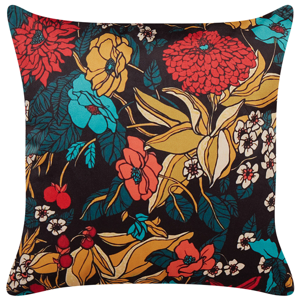 Dekokissen PROTEA Samtstoff 45 x 45 cm Bunt Blumenmuster