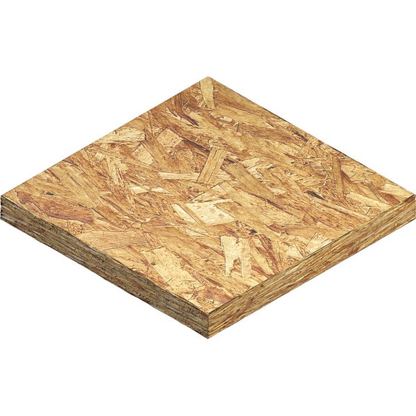 OSB-Platte im Format einer quadratischen Holzplatte