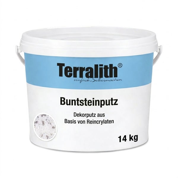 Terralith Buntsteinputz, 14 kg Eimer, Dekorputz auf Basis von Reinacrylaten.