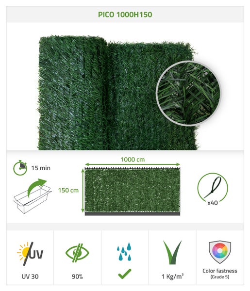 PICO 1000H150 Sichtschutzmatte, 1000 cm breit und 150 cm hoch