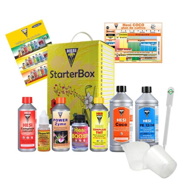 Hesi 7-Teiliges Coco Starter Set – Organischer Pflanzendünger für Kokosboden | Für Wachstum & Blüte | Ideal für Orchideen, Gemüse, Bonsai & Mehr | Mit Pipette für Einfache Anwendung
