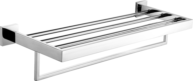 Maßzeichnung eines Handtuchhalters mit Abmessungen von 600 Millimeter Breite, 220 Millimeter Tiefe und 122 Millimeter Höhe.