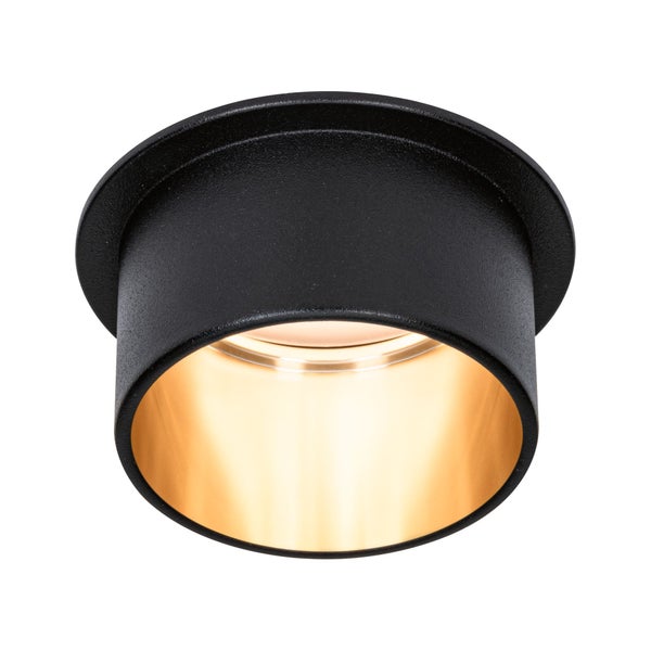 LED Einbauleuchte 3-Step-Dim Gil Coin IP44 rund 68mm Coin 6W 470lm 230V dimmbar 2700K Schwarz matt, Gold