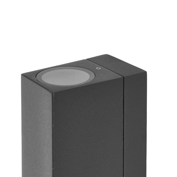 Abbildung eines Bodenfliesensystems mit einer 40 cm x 40 cm Fliese, einer 40 cm langen Kante und einer 7 cm breiten Ecke.