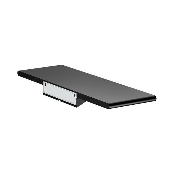 KEUCO Rose Duschablage 32,8 cm, zum Kleben/Schrauben, schwarz matt