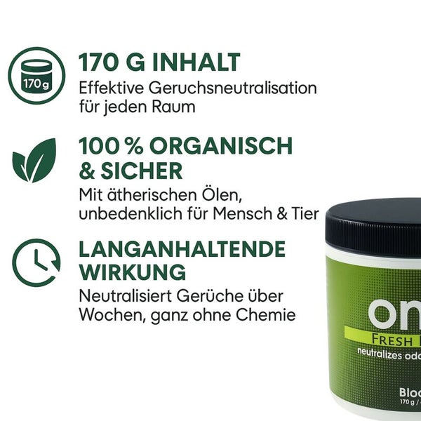 Geruchsneutralisator mit 170 Gramm Inhalt zur effektiven Geruchsneutralisation