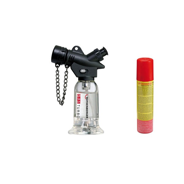 ROTHENBERGER Industrial 1x Pocket Torch Lötbrenner Gasbrenner inkl. 1x Nachfüllgas 100 ml