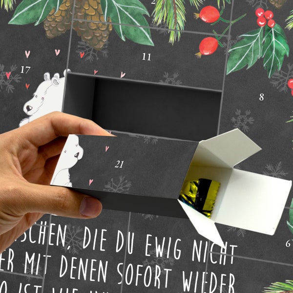 Mr. & Mrs. Panda Befüllbarer Adventskalender Eisbär Umarmen - Schwarz