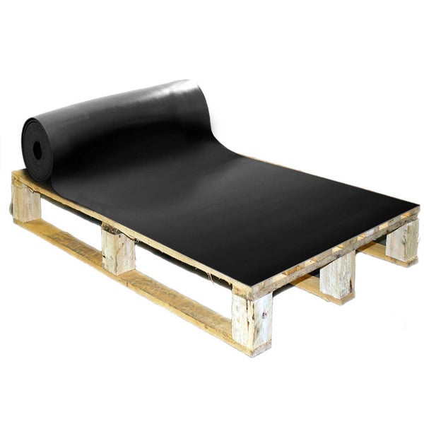 FLOORDIREKT SBR-Gummimatte - Glatt - Universal einsetzbar - Rutschhemmend - 6 mm Stärke - 120 x 600 cm