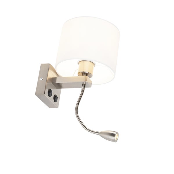 Wandleuchte mit Lampenschirm und Leselampe