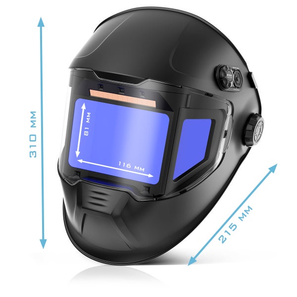 STAHLWERK Automatik-Schweißhelm SPLIT 3-in-1 mit 180° Sichtfeld, LCD-Farbdisplay