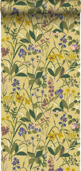 Borastapeter Tapete Feldblumen Gelb - 53 cm x 10.05 m - 660734