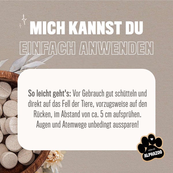 ALPHAZOO ZeckAttack Zeckenspray 100ml für Hunde und Katzen I Starker Zeckenschutz