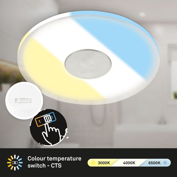 Deckenleuchte mit Farbtemperaturschalter zur Anpassung der Lichtfarbe