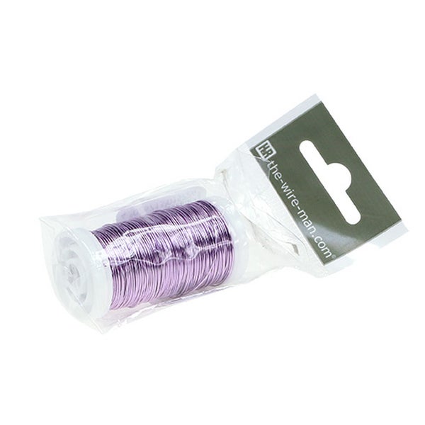 Wickeldraht auf kleiner Spule, rosa metallic, für Floristik und Bastelarbeiten, in Klarsichtverpackung.