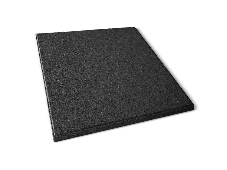 FLOORDIREKT Fallschutzmatte - Elastikmatte - Fallschutzplatte mit Drainage - Grau - 50 x 50 x 2,5 cm