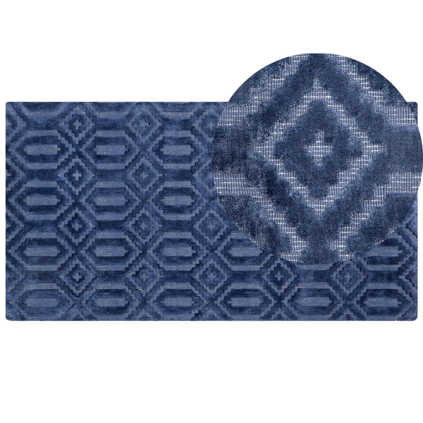 Teppich ADATEPE Marineblau 80 x 150 cm Viskose