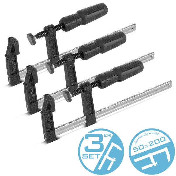 Schraubzwinge beim Fixieren und Festklemmen von Holzwerkstücken.