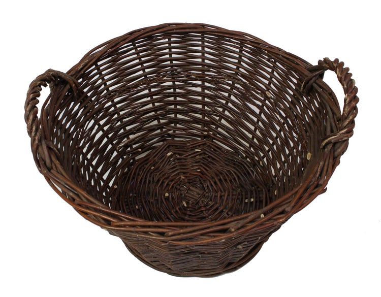 FRANK FLECHTWAREN | Füllkorb Natur, groß, WEIDE, Ø 50 x 28 cm