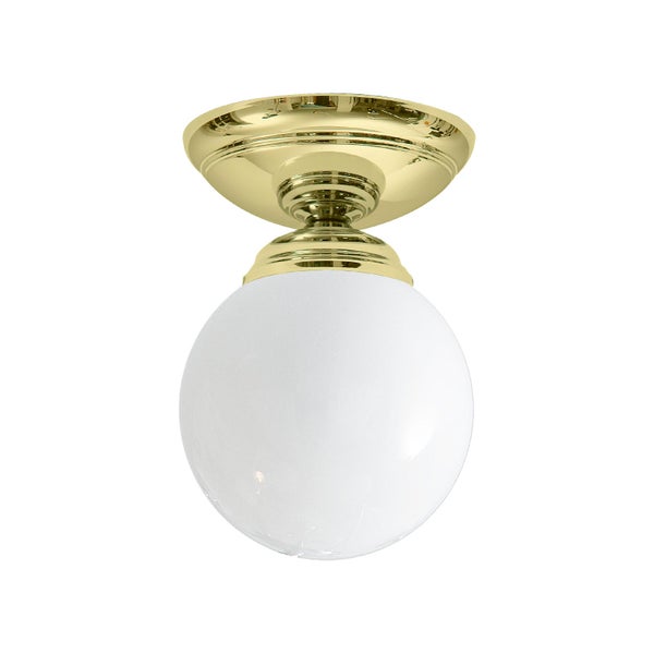 Deckenleuchte mit runder, weißer Glasabdeckung