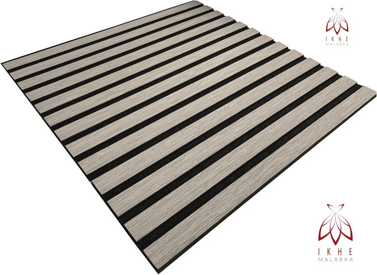 Leichte Lamellen - 3d Paneele 1mm Holz & 9mm PET Filz Wandpaneele Deckenpaneele Dekoren & Schalldämmung (11002A) 52x52cm - 0,27m²