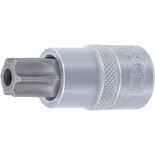 BGS Bit-Einsatz Antrieb Innenvierkant 12,5 mm (1/2) T-Profil (für Torx) mit Bohrung T70 - 4377
