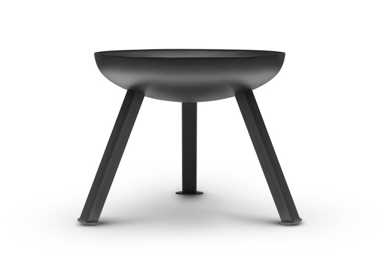 The Favilla BOMBE Feuerschale Schwarz 48 x 48 x 30 cm – Kompaktes Feuerbecken aus 2,5 mm Stahl – Pulverbeschichtet & wetterfest – Runde Feuerstelle für Balkon, Terrasse & Garten – 7 kg