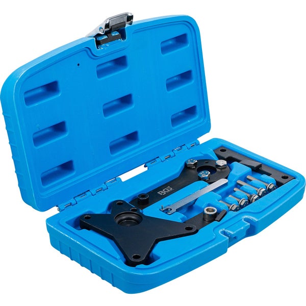 Nockenwellen Arretierwerkzeug Satz im geöffneten Werkzeugkoffer