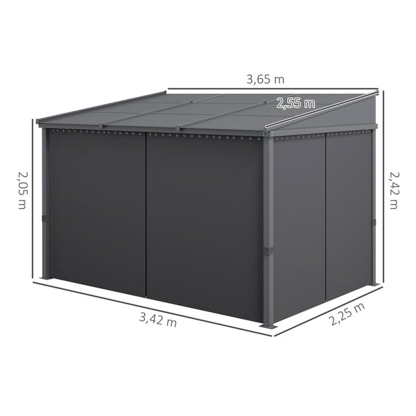 Freistehender Pavillon mit Abmessungen