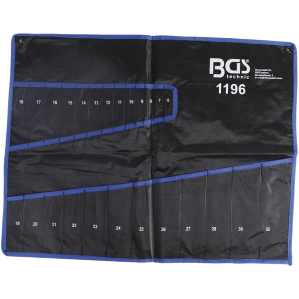 BGS Maulringschlüssel-Rolltasche LEER für 25 Maulring-Schraubenschlüssel - 1196-LEER