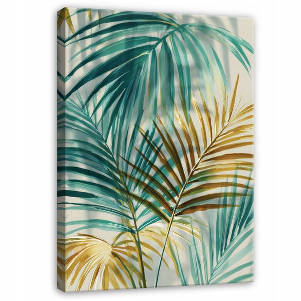 Leinwandbild Blätter Abstrakt Modern PP16226O20 Wandbilder Wohnzimmer Schlafzimmer 80x120 cm