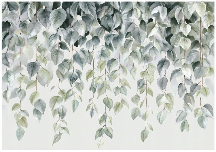 Dekorative Blättertapete für Innenräume