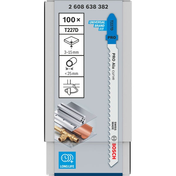 Bosch Stichsägeblatt T227D, geeignet für Aluminium