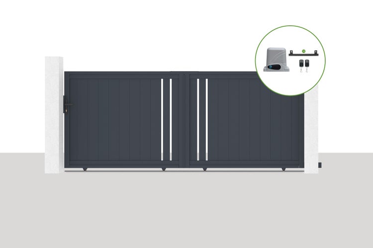 Elektrisches Schiebetor 3,5x1,4m GIONA + Motorisierung RANGER C300