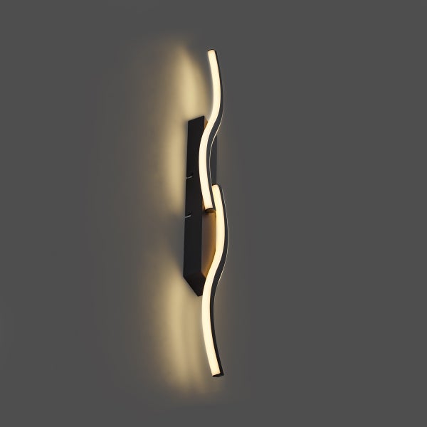 Moderne LED Wandleuchte mit geschwungenem Design