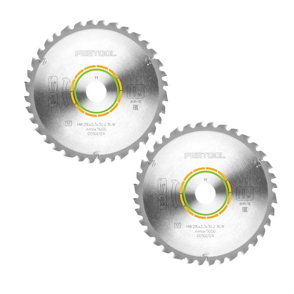 Symbol für Sägeblattdurchmesser 216 mm