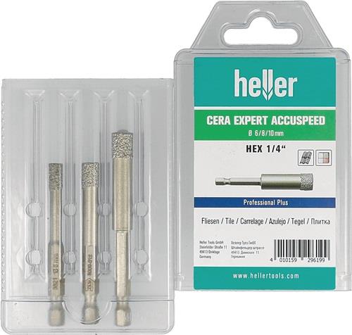 heller Feinsteinzeugbohrer Cera Expert Accuspeed 3tlg. Ø 6 8 10 mm - 29619