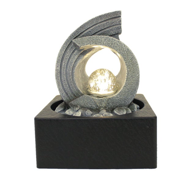 Zimmerbrunnen Tischbrunnen FoArchi antik grau Led 24 cm 11113