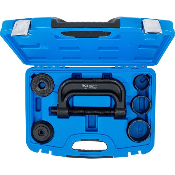 Graue Lagerbox mit roten Griffen