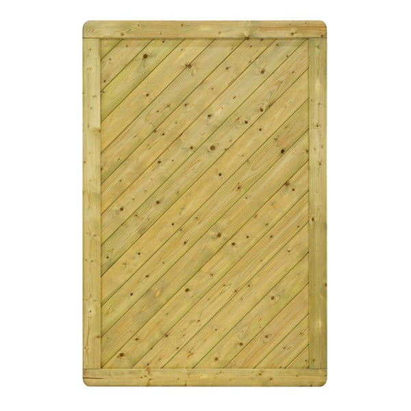 Holzsichtschutzelement mit diagonaler Füllung